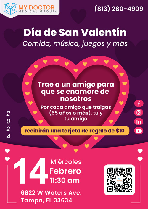 Flyer sobre el Día de San Valentín